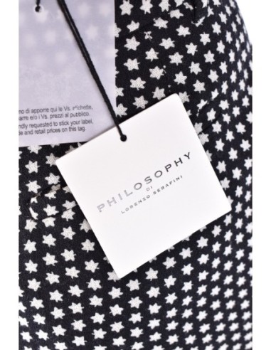 Philosophy Pantalon femme noir pois