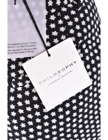 Philosophy Pantalon femme noir pois