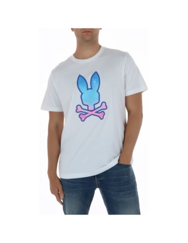 Psycho Bunny T-shirt homme blanc imprimé