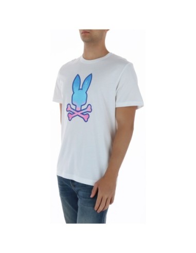 Psycho Bunny T-shirt homme blanc imprimé