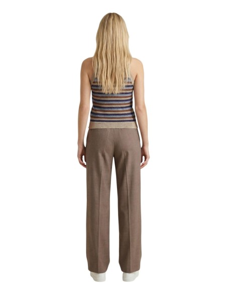 Artigli Gilet femme beige rayé