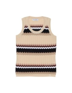 Artigli Top femme beige rayé