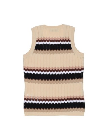 Artigli Top femme beige rayé