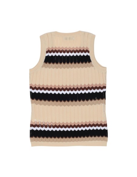 Artigli Top femme beige rayé