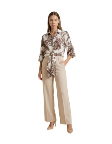 Artigli Chemise femme imprimée beige