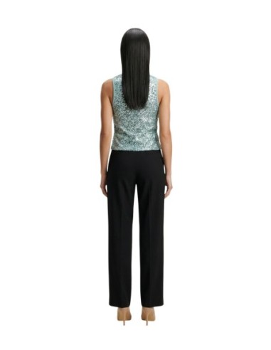 Artigli Top femme vert pailleté