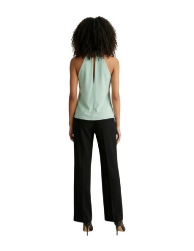Artigli Top femme vert col montant