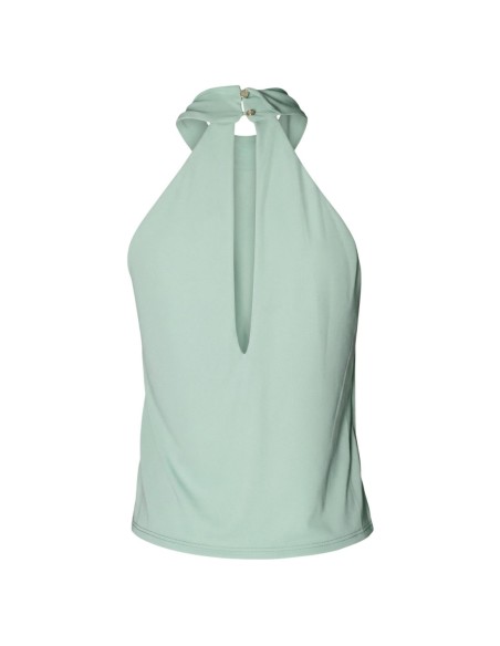 Artigli Top femme vert col montant