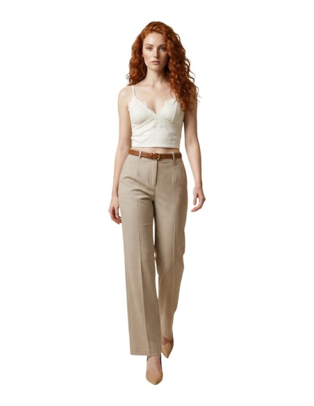 Artigli Pantalon femme beige chic