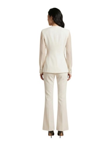 Artigli Pantalon femme beige stretch