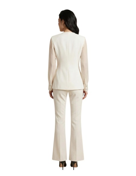 Artigli Pantalon femme beige stretch