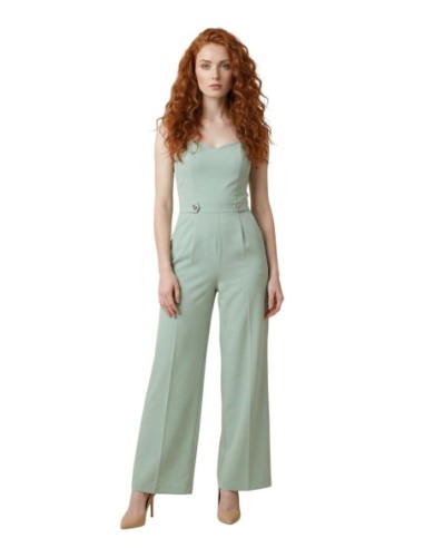 Artigli Combinaison femme verte zippée