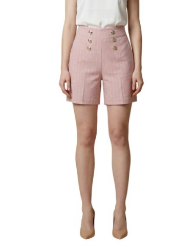 Artigli Short femme rose rayé