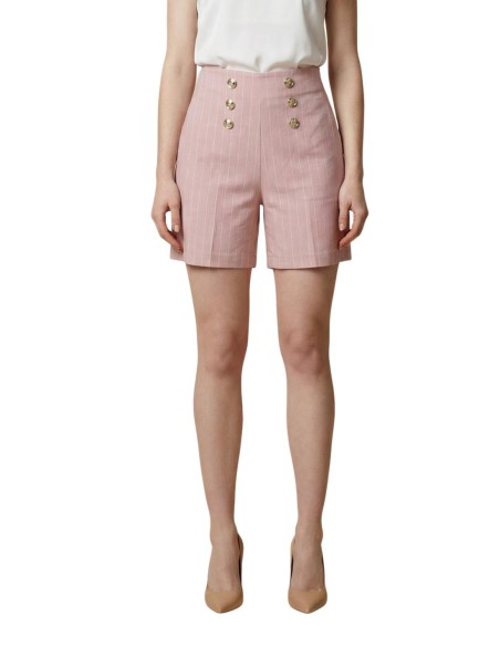 Artigli Short femme rose rayé