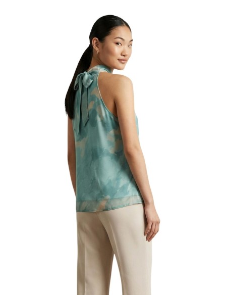 Artigli Top femme vert col montant