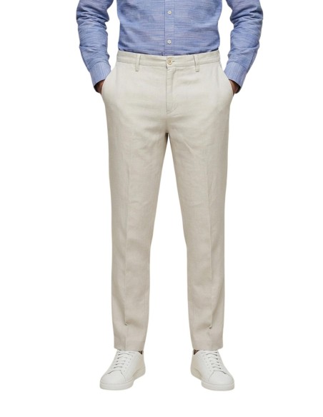 Borghese Pantalon homme blanc lin