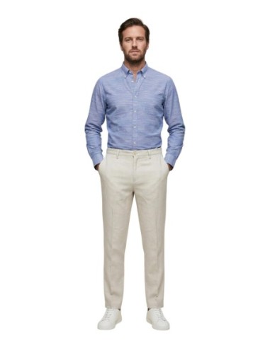 Borghese Pantalon homme blanc lin