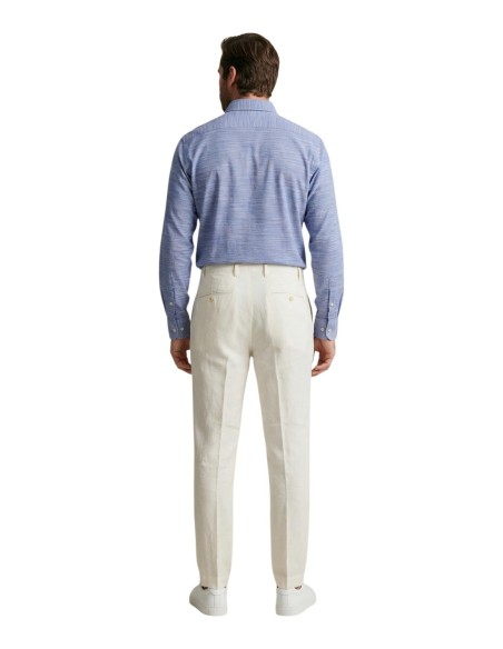 Borghese Pantalon homme blanc lin