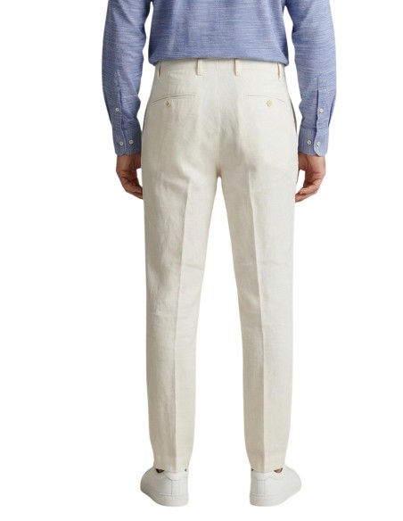 Borghese Pantalon homme blanc lin