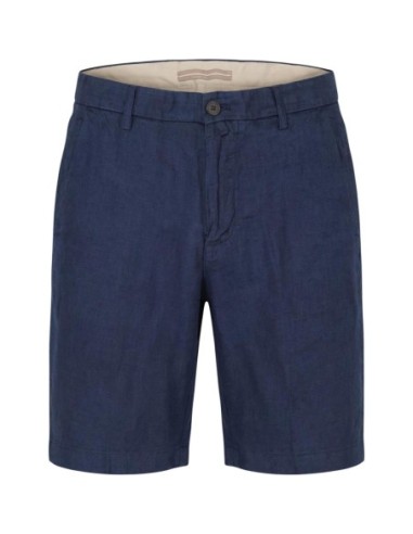 Borghese Bermuda homme bleu lin