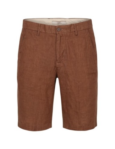 Borghese Bermuda homme marron lin
