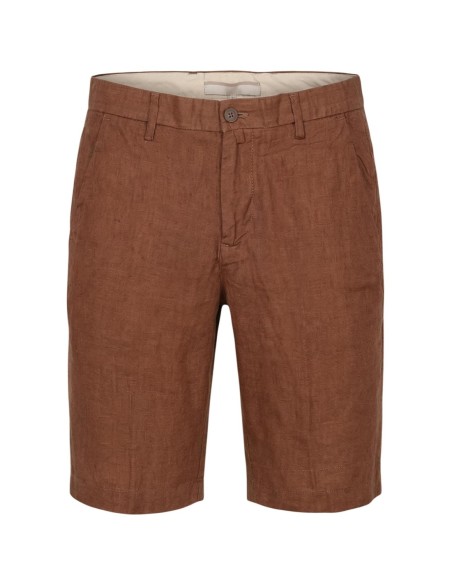 Borghese Bermuda homme marron lin