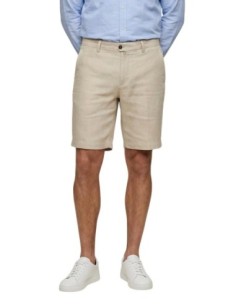 Borghese Bermuda homme beige lin