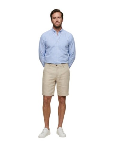 Borghese Bermuda homme beige lin