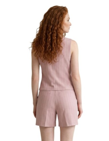 Artigli Gilet femme rose rayé