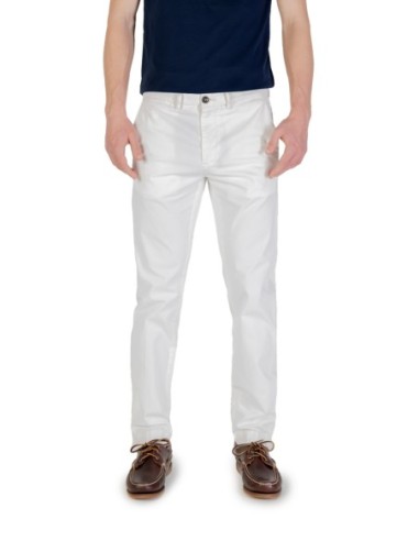 Borghese Pantalon homme blanc été
