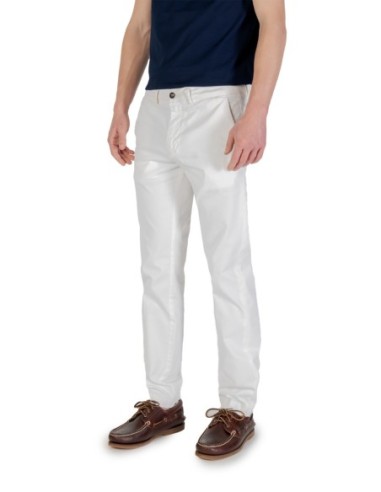 Borghese Pantalon homme blanc été