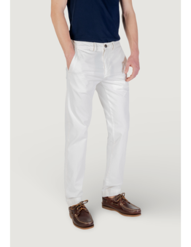 Borghese Pantalon homme blanc été