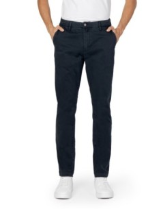 Borghese Pantalon homme bleu slim