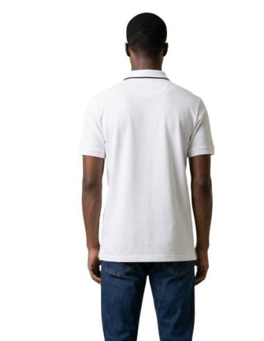 BOSS Polo homme blanc zippé
