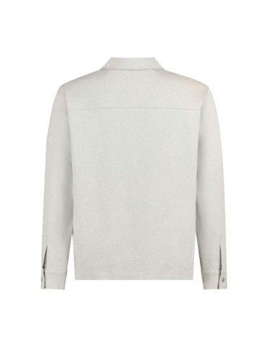 BOSS Polo homme gris manches longues