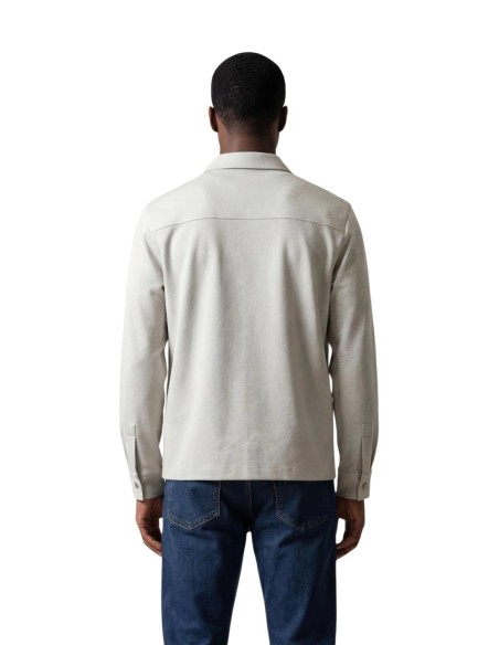 BOSS Polo homme gris manches longues