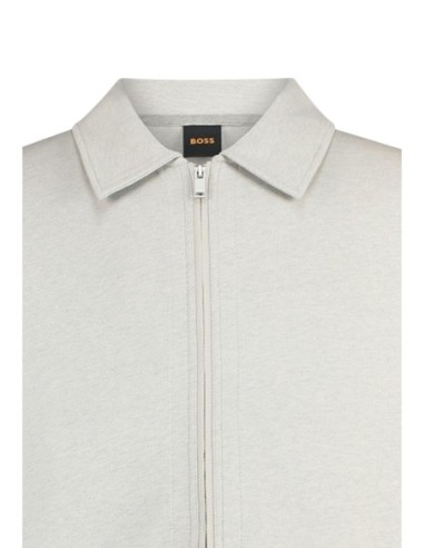 BOSS Polo homme gris manches longues