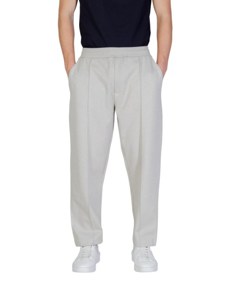 BOSS Pantalon homme gris lacets
