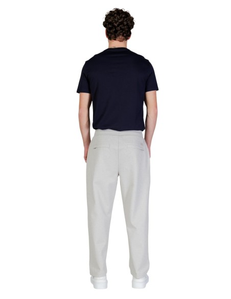 BOSS Pantalon homme gris lacets