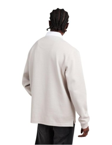 BOSS Polo homme gris manches longues