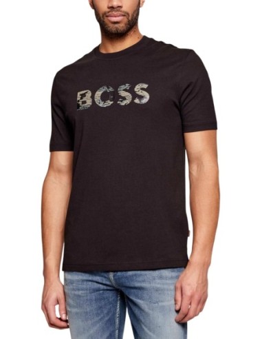 BOSS T-shirt homme noir imprimé