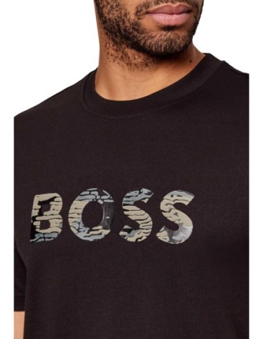BOSS T-shirt homme noir imprimé