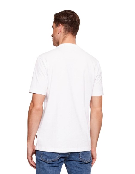 BOSS T-shirt homme blanc imprimé