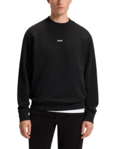 BOSS Sweat homme noir coton