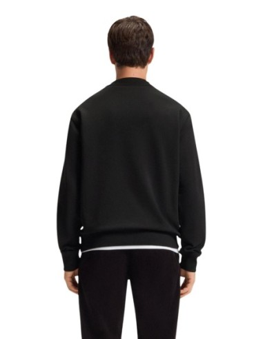 BOSS Sweat homme noir coton