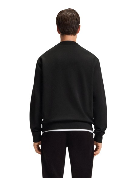 BOSS Sweat homme noir coton