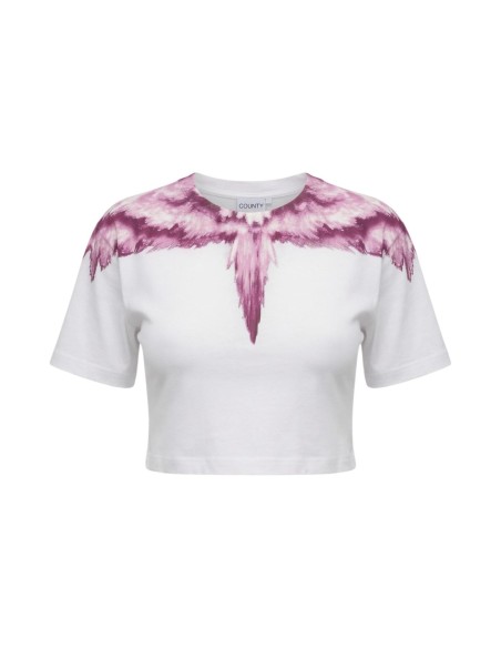 County Of Milan Top femme blanc imprimé
