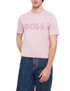 BOSS T-shirt homme rose imprimé
