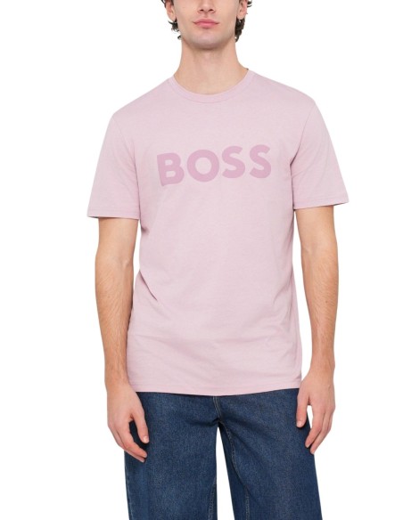 BOSS T-shirt homme rose imprimé