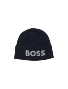 BOSS Bonnet homme noir imprimé
